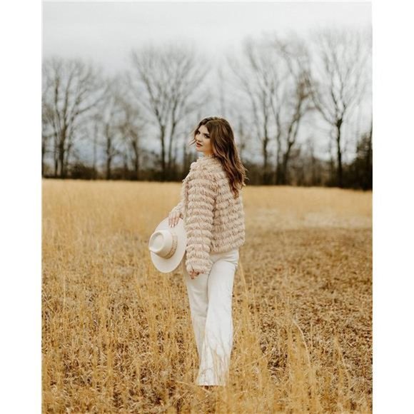 Women's Fall Open Front Cardigan Faux Fur Coat Vintage Parka Shaggy Jacket Coat - Picture 3 of 6